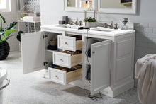 Load image into Gallery viewer, James Martin 825-V60D-BW-3WZ De Soto 60&quot; Double Vanity With 3 CM Top - Bright White