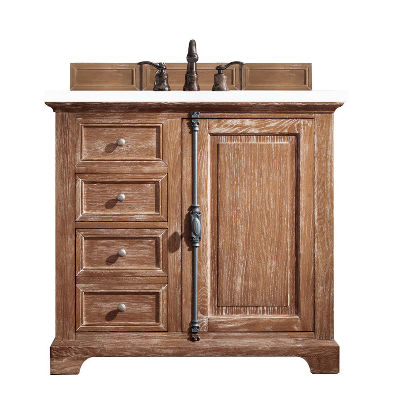 James Martin 238-105-5511-3WZ Providence 36" Single Vanity Cabinet With 3 CM Top - Driftwood