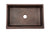 33" Hammered Copper Kitchen Apron Single Basin Sink w/ Barrel Strap Design