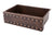 33" Hammered Copper Kitchen Apron Single Basin Sink w/ Barrel Strap Design