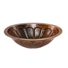 Load image into Gallery viewer, Premier Oval Under Counter Hammered Copper Sink LO19FSBDB