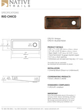 Load image into Gallery viewer, Native Trails CPS210 Rio Chico Copper Bar Sink Antique