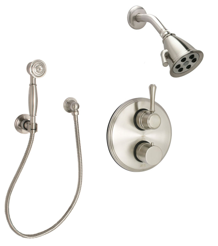 Huntington Brass S6760302 Thermostatic Shower with valve, Satin Nickel